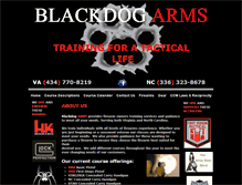 Tablet Screenshot of blackdogarms.com